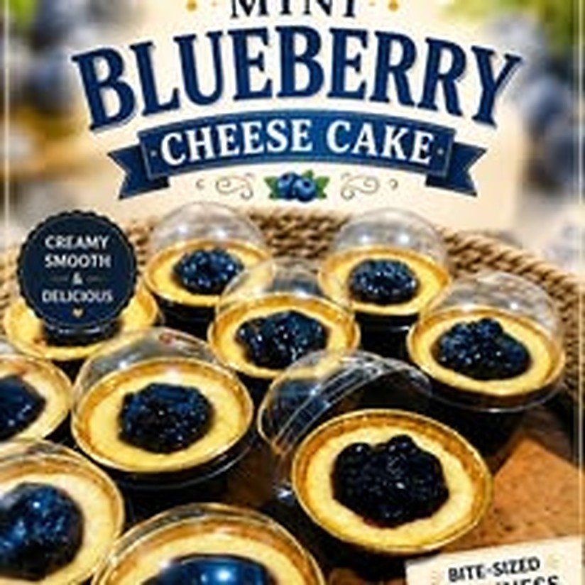 Mini blueberry cheesecakes